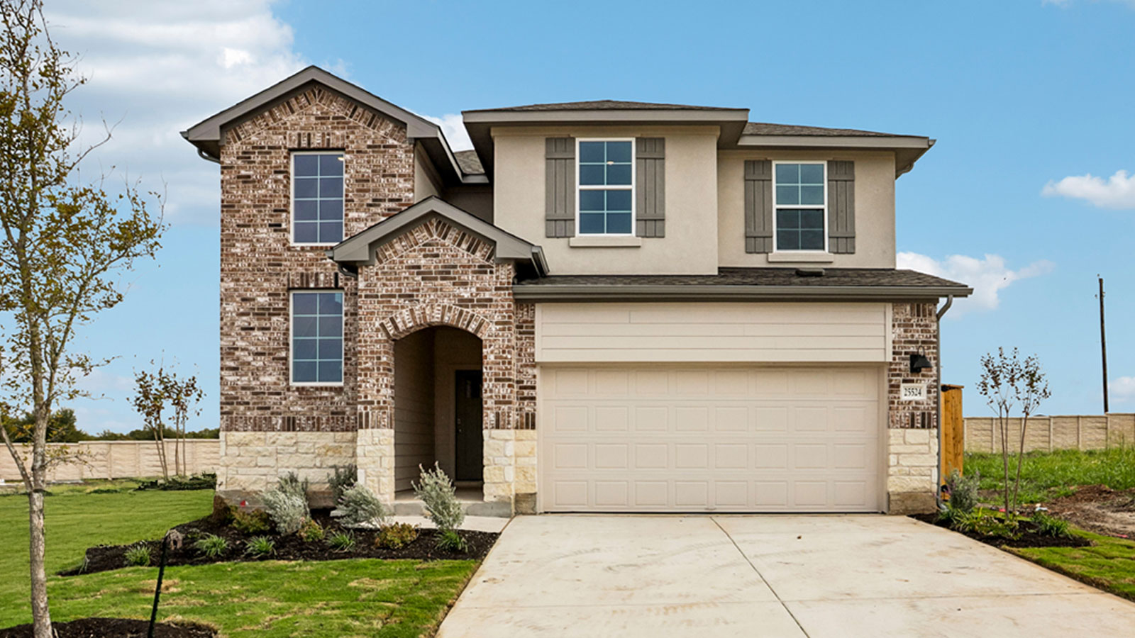 The Pierce Floorplan at Briarwood-Elevation B in Elgin,Tx