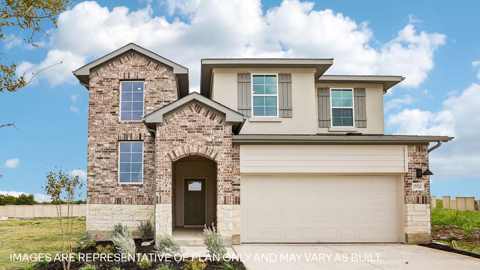 The Pierce Floorplan at Briarwood-Elevation B in Elgin,Tx