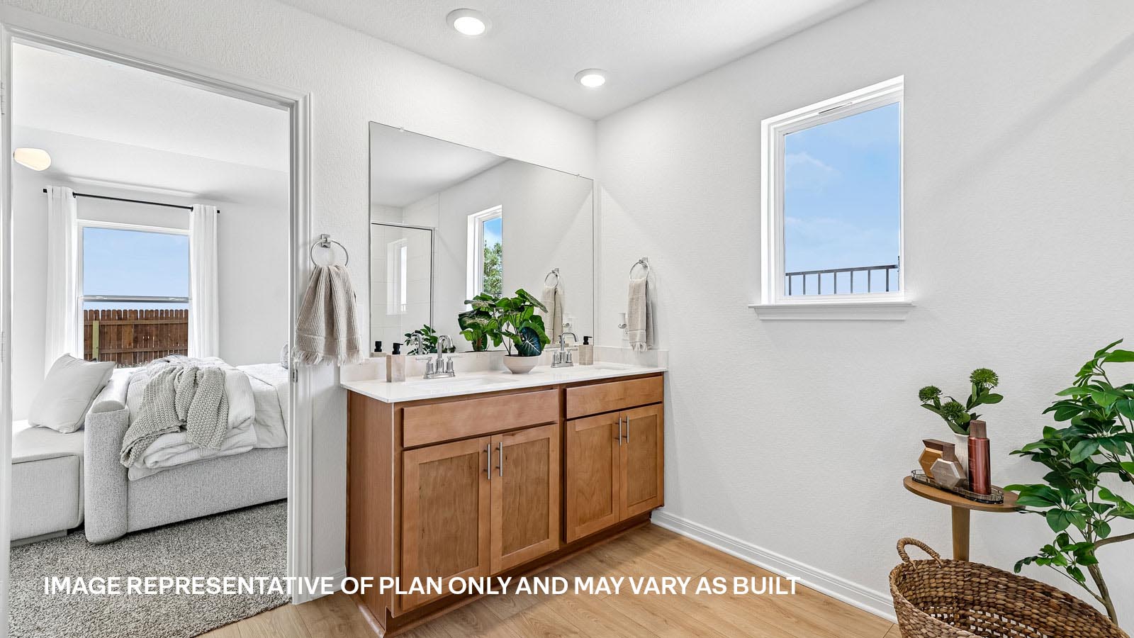 Primary bathroom with beautiful walk-in shower and window.