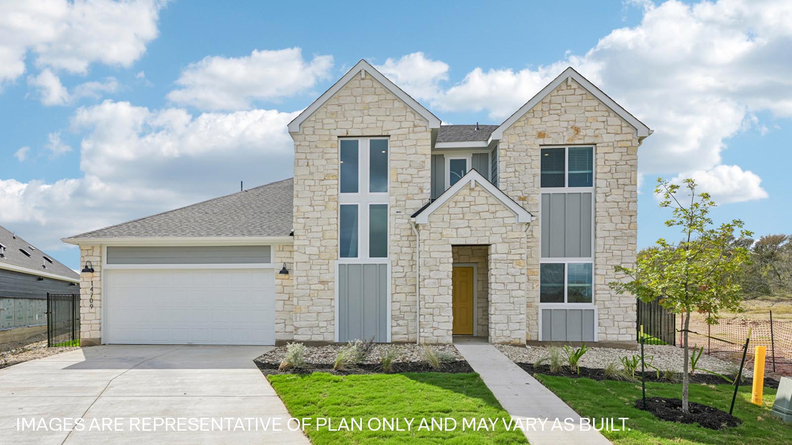 The Kemah Floorplan at Revelry- Elevation F in Del Valle, TX