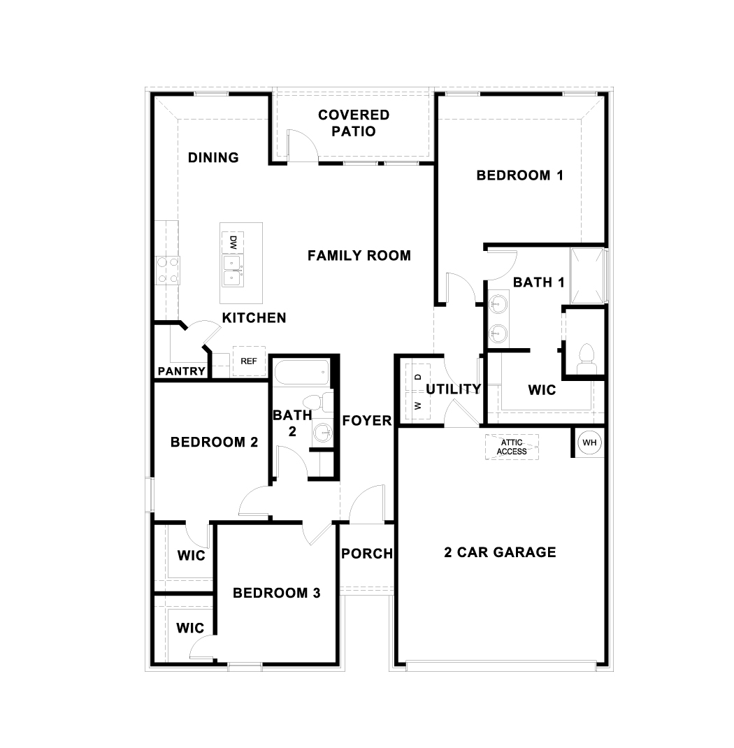 The Bellvue floor plan at Whisper