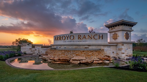 Arroyo Ranch Monument at Sunset in Seguin