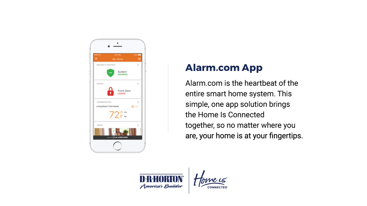 Home is Connected Alarm Dot Com