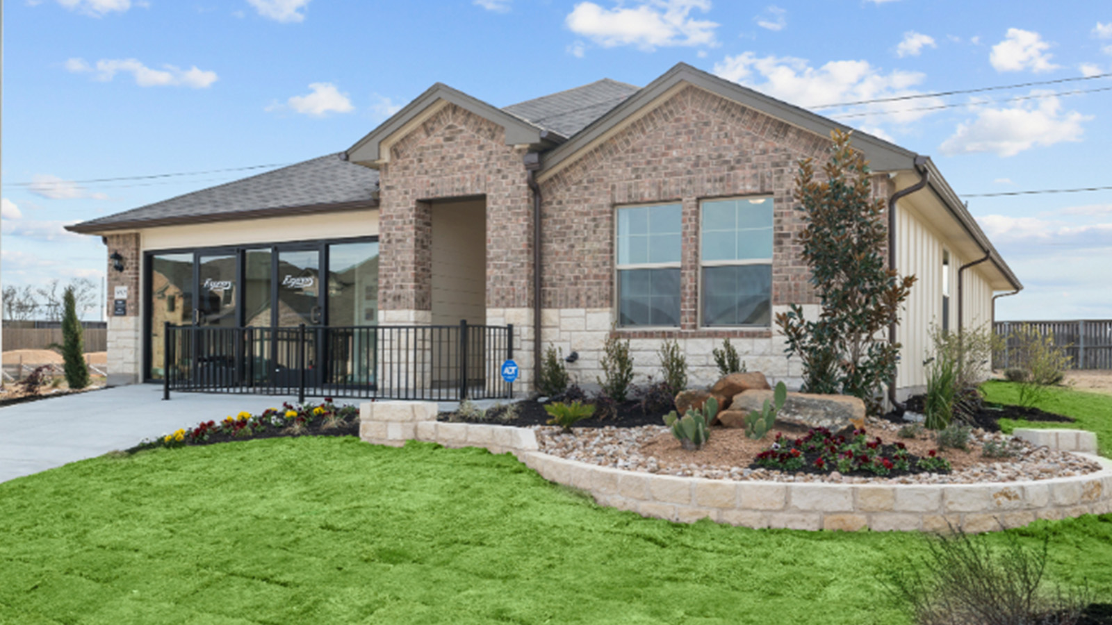 Yowell Ranch Model Home Texas Cail Front Exterior B Elevation.