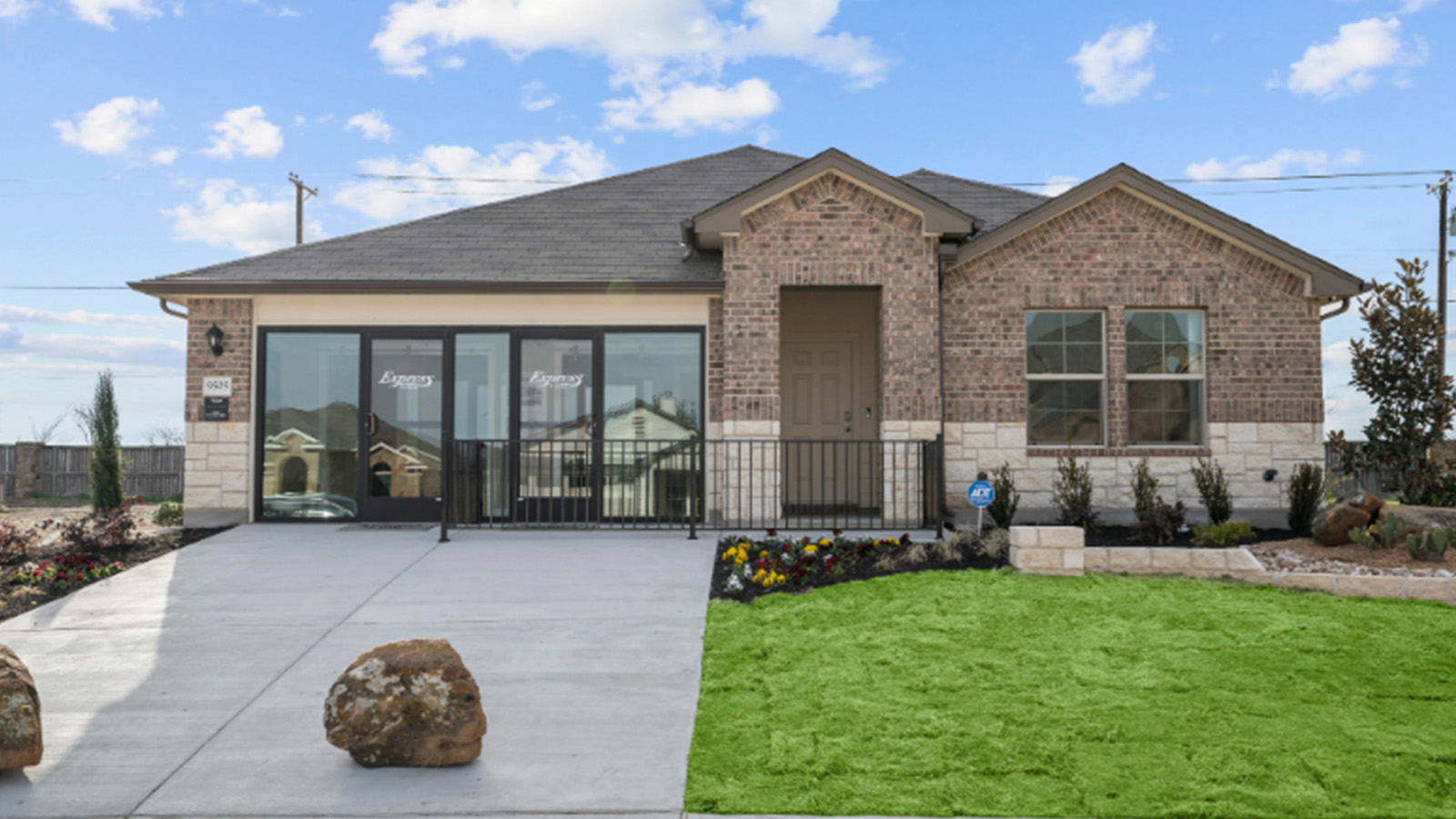 Yowell Ranch Model Home Texas Cail Front Exterior B Elevation.