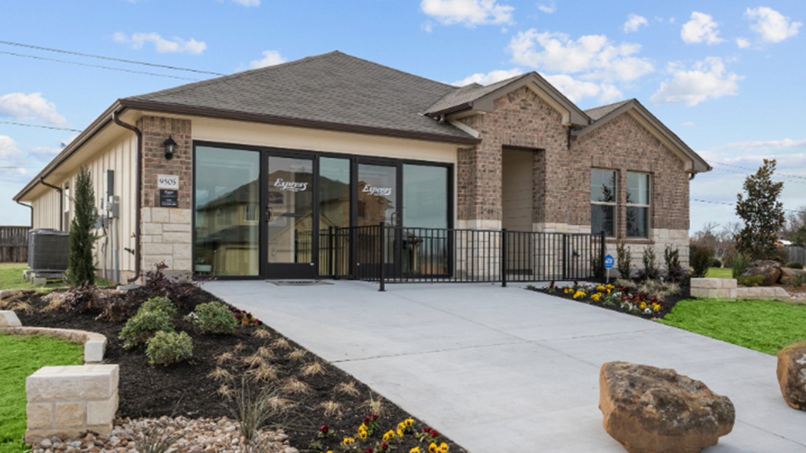 Yowell Ranch Model Home Texas Cail Front Exterior B Elevation.