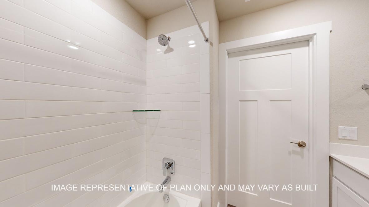 Caden bath two with tub and shower combination.