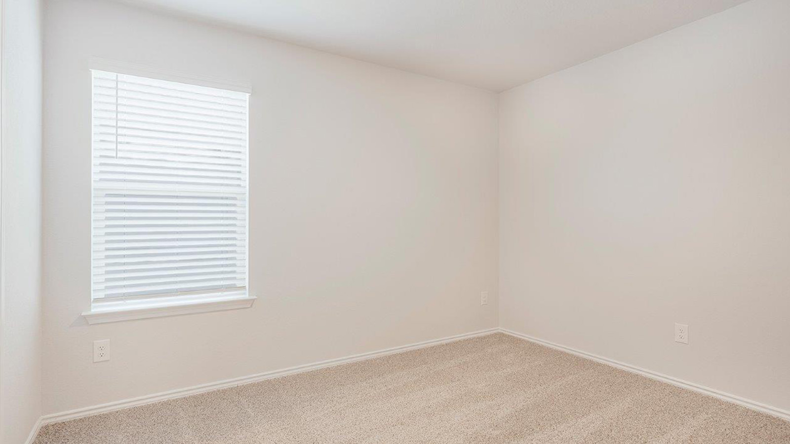 Schwertner Ranch secondary bedroom with carpeted flooring and window.