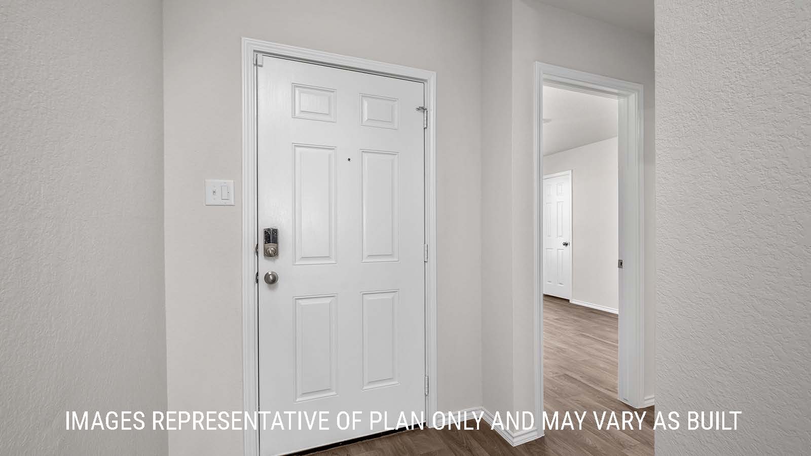 Fargo entry way with view of the secondary bedroom.