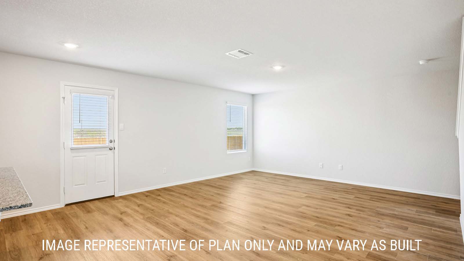 Franklin living room with vinyl plank flooring with window for natural lighting.