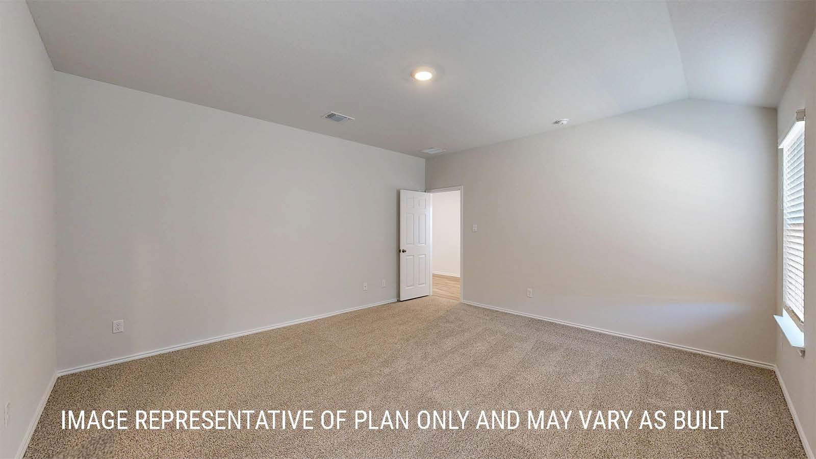 Seabrook living room with view of open concept dining room and kitchen.