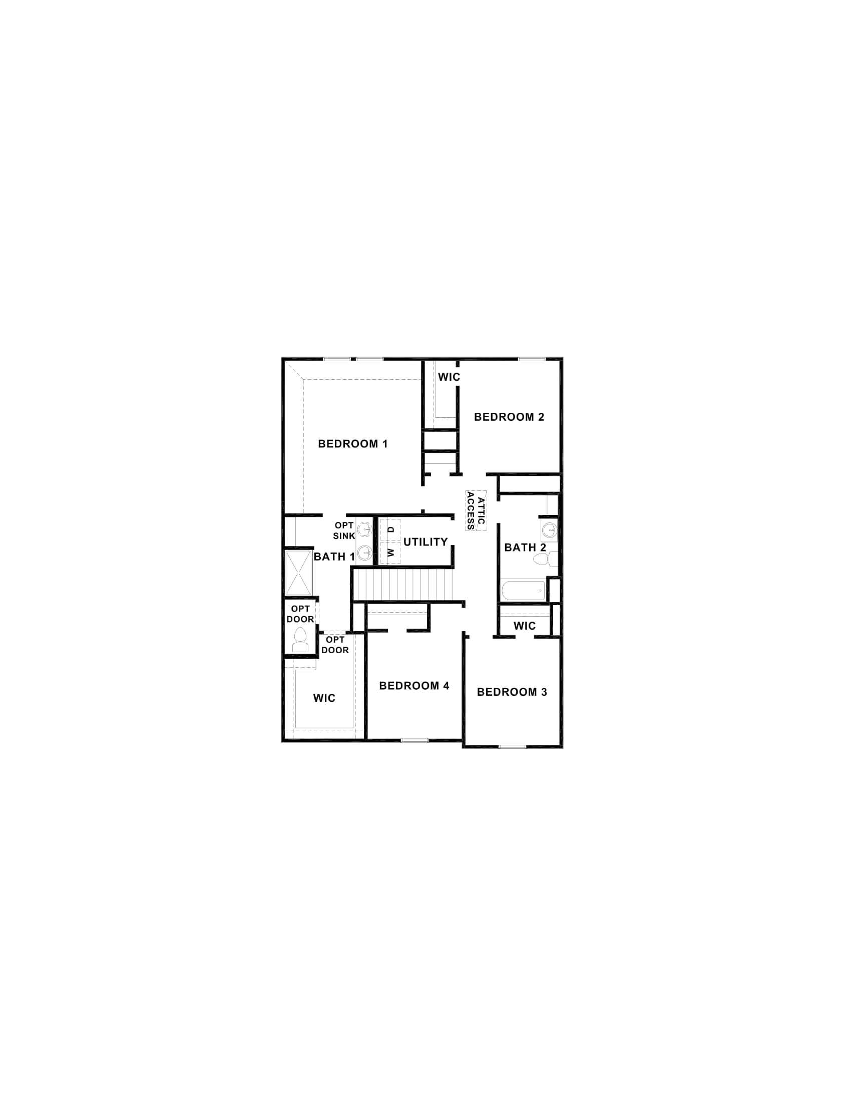 Grace Second Floor Floorplan Rendering