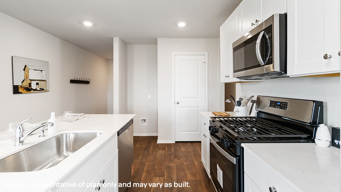 Atlanta kitchen with white cabinets and granite countertops.
