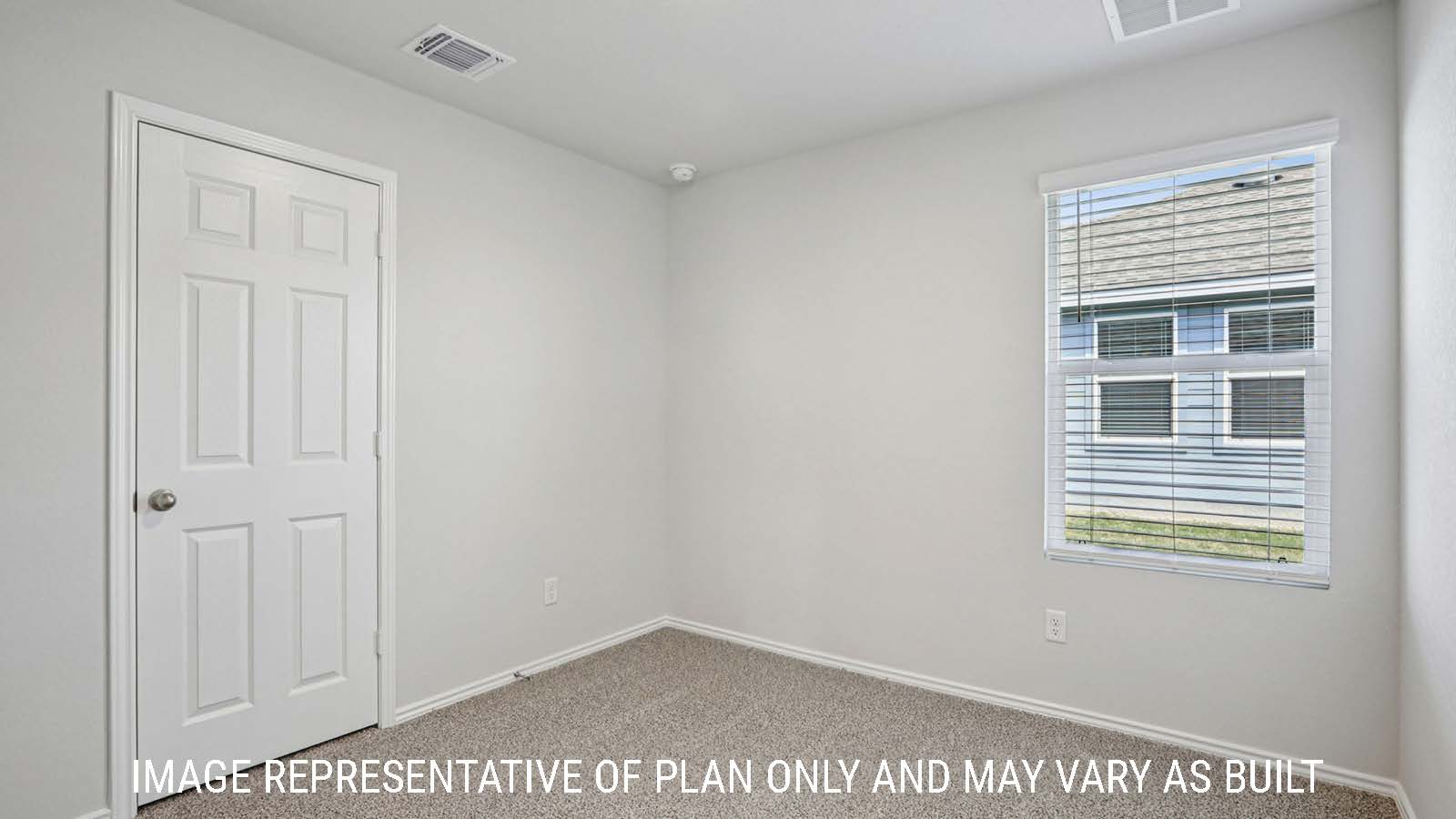Barton secondary bedroom with carpeted flooring and window for natural lighting.