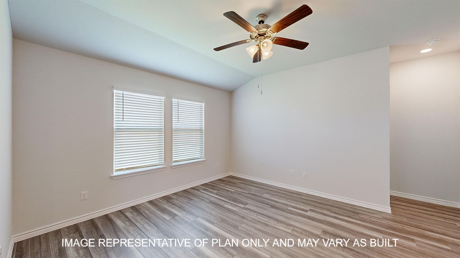 Dakota living room with vinyl plank flooring.