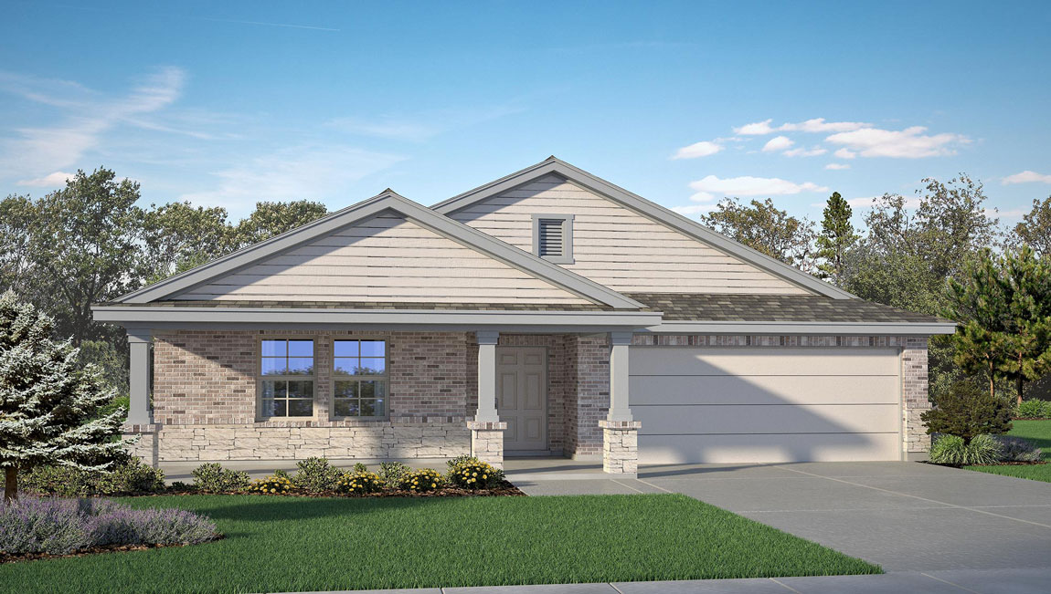 Dakota W exterior elevation rendering.