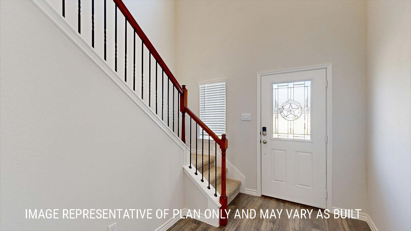 Sonoma Entry way with view of stairs to the second floor.