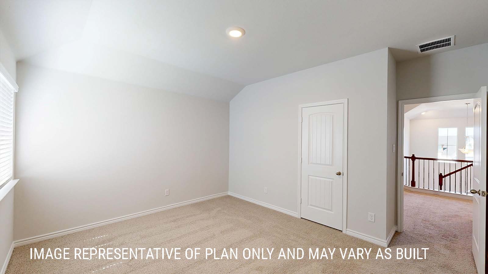 Sonoma secondary bedroom with carpeted flooring and view of closet door.