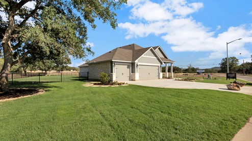 Delaware Springs model home exterior elevation front view.