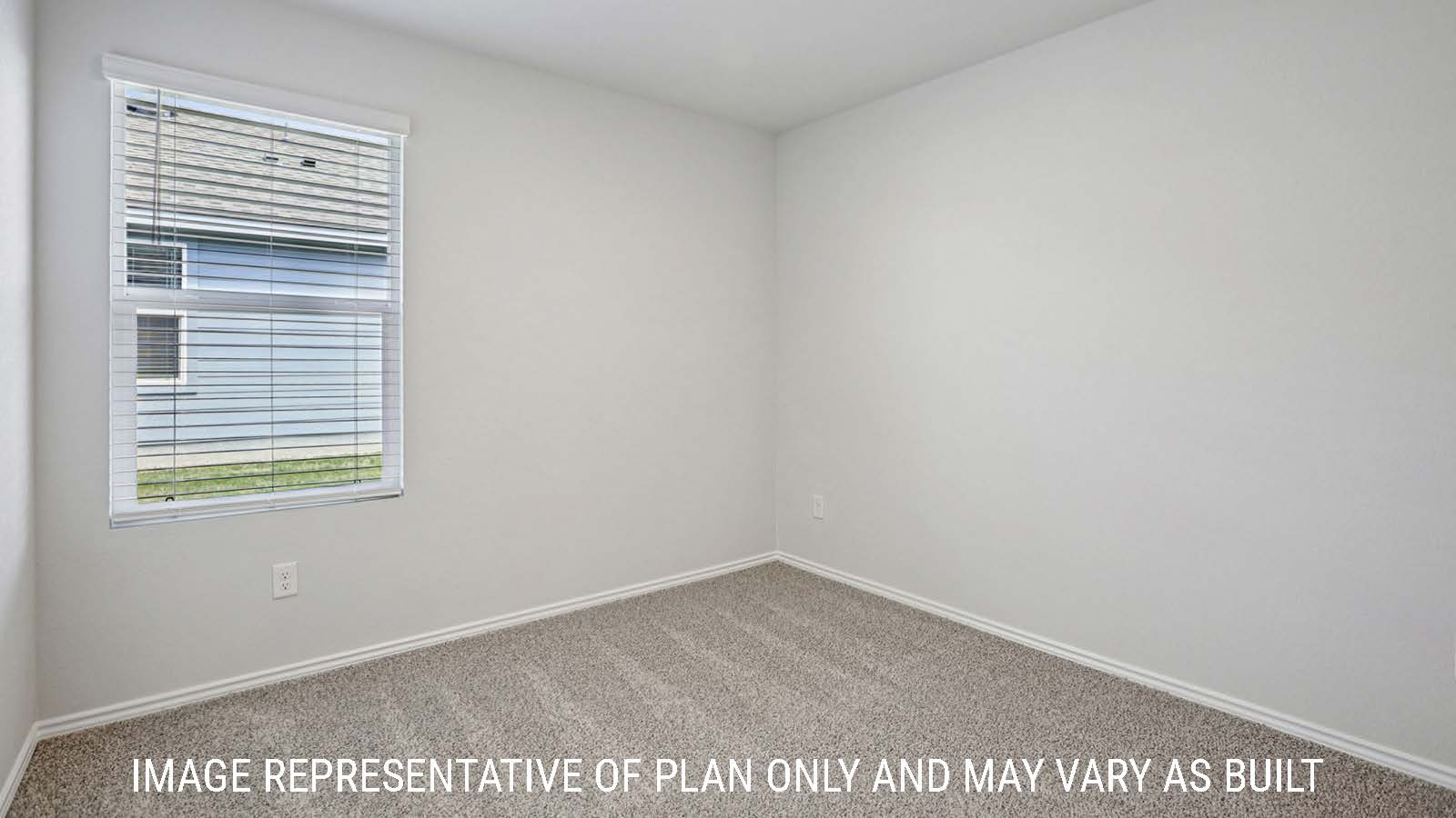 Barton secondary bedroom with carpeted flooring and window for natural lighting.