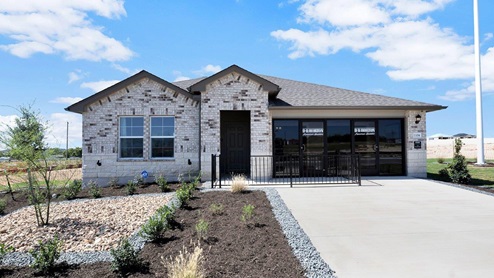 Victory Ranch model home exterior elevation front view of the house.
