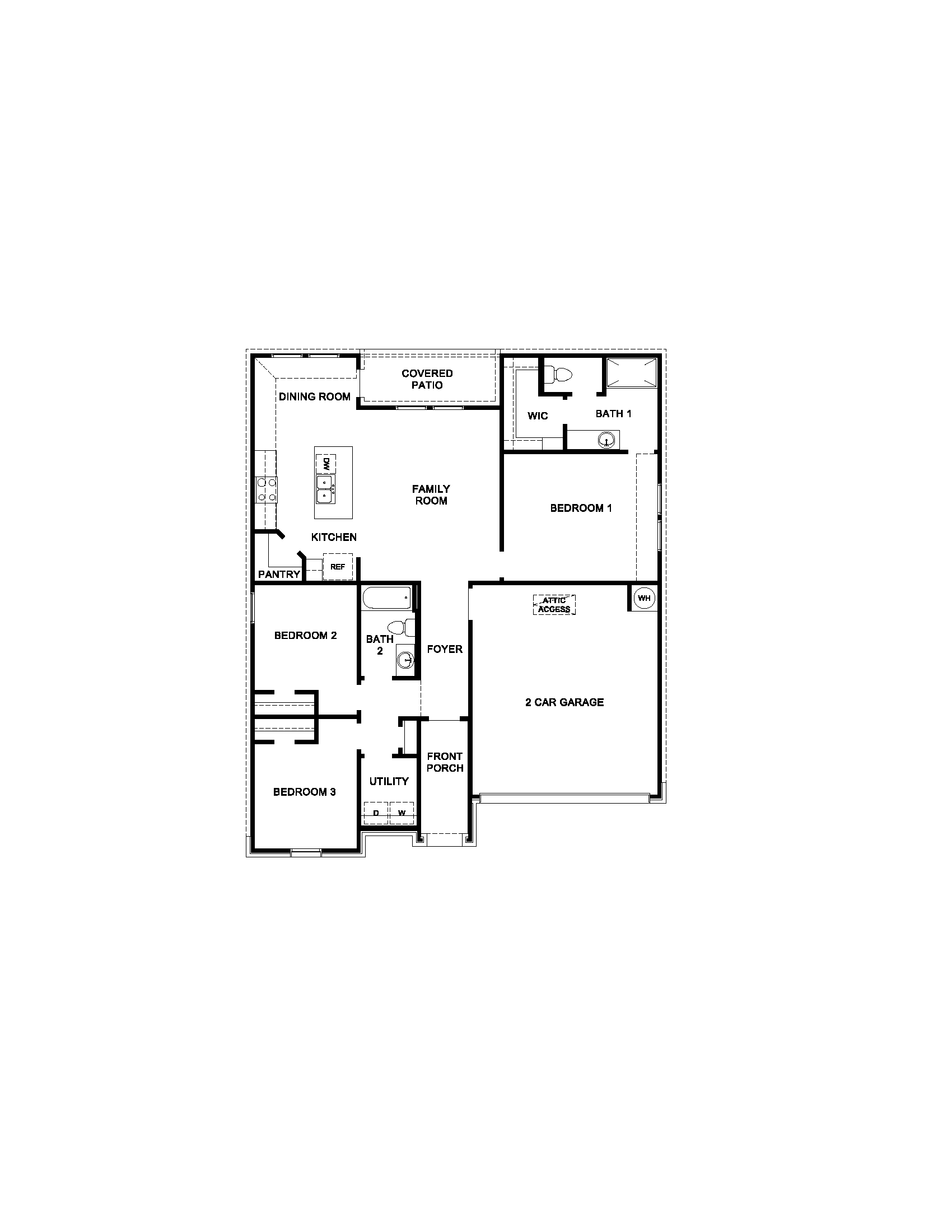 Ashburn floor plan rendering.