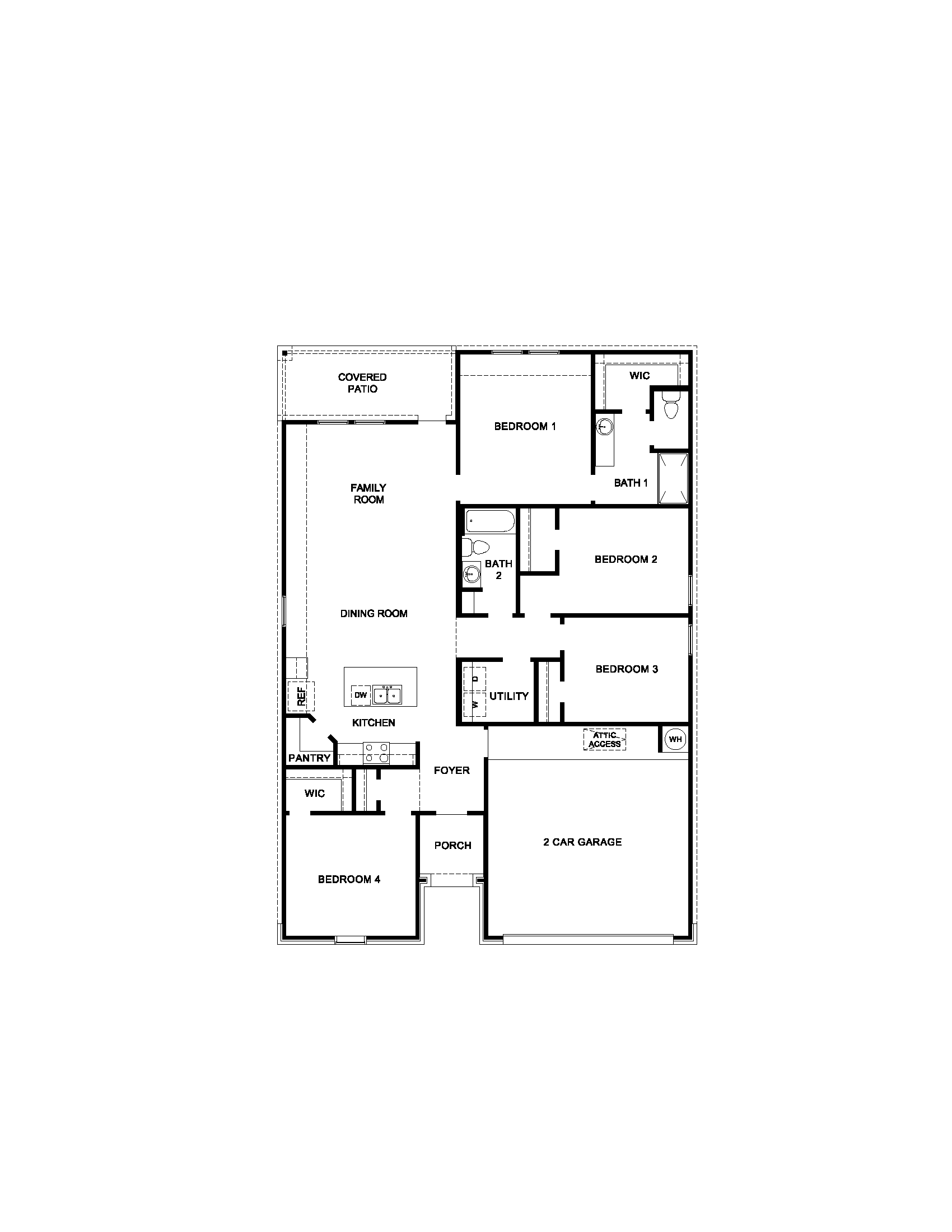 Elgin floor plan rendering.