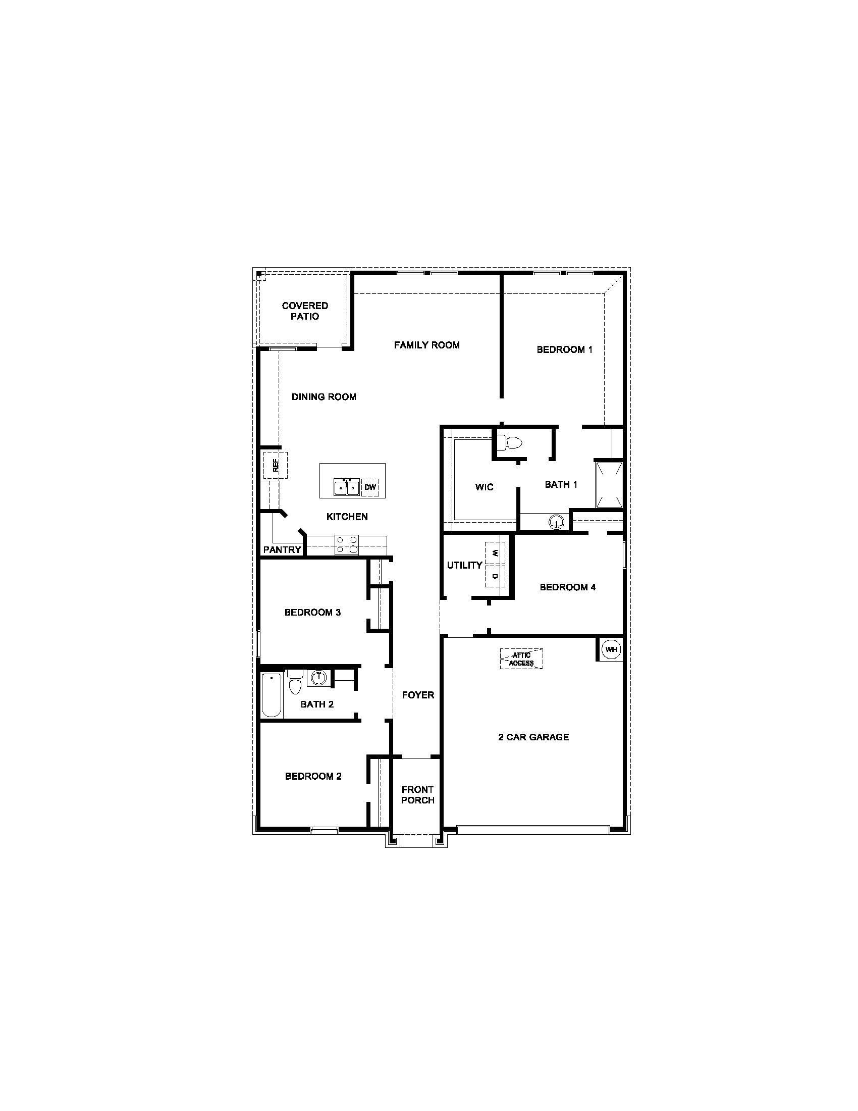 Texas Cali floor plan rendering.