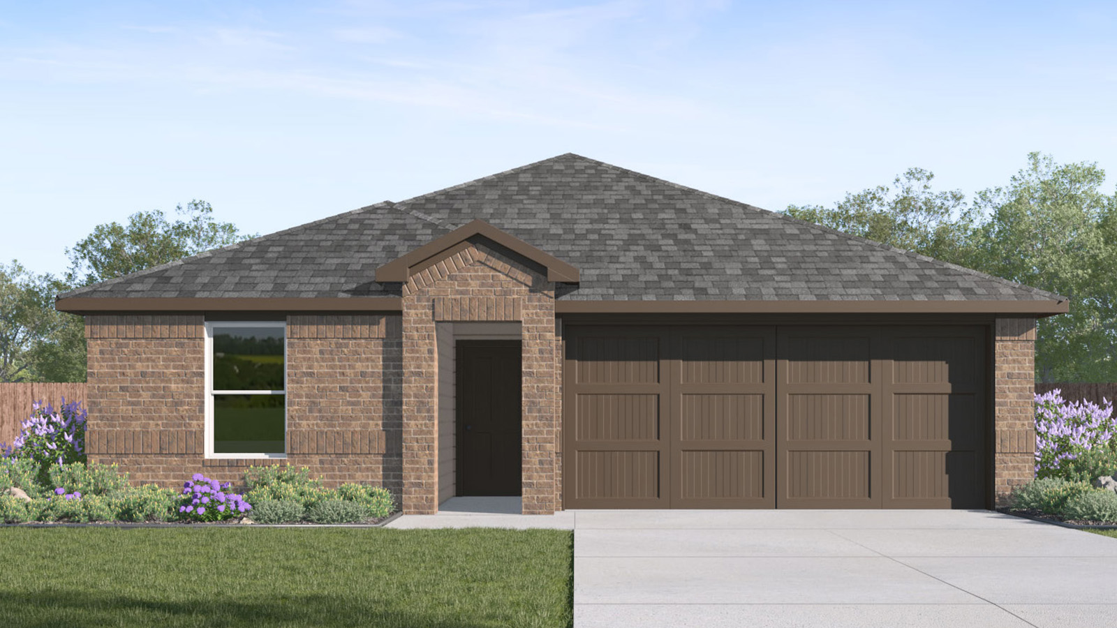 Archer B Elevation with Brick.