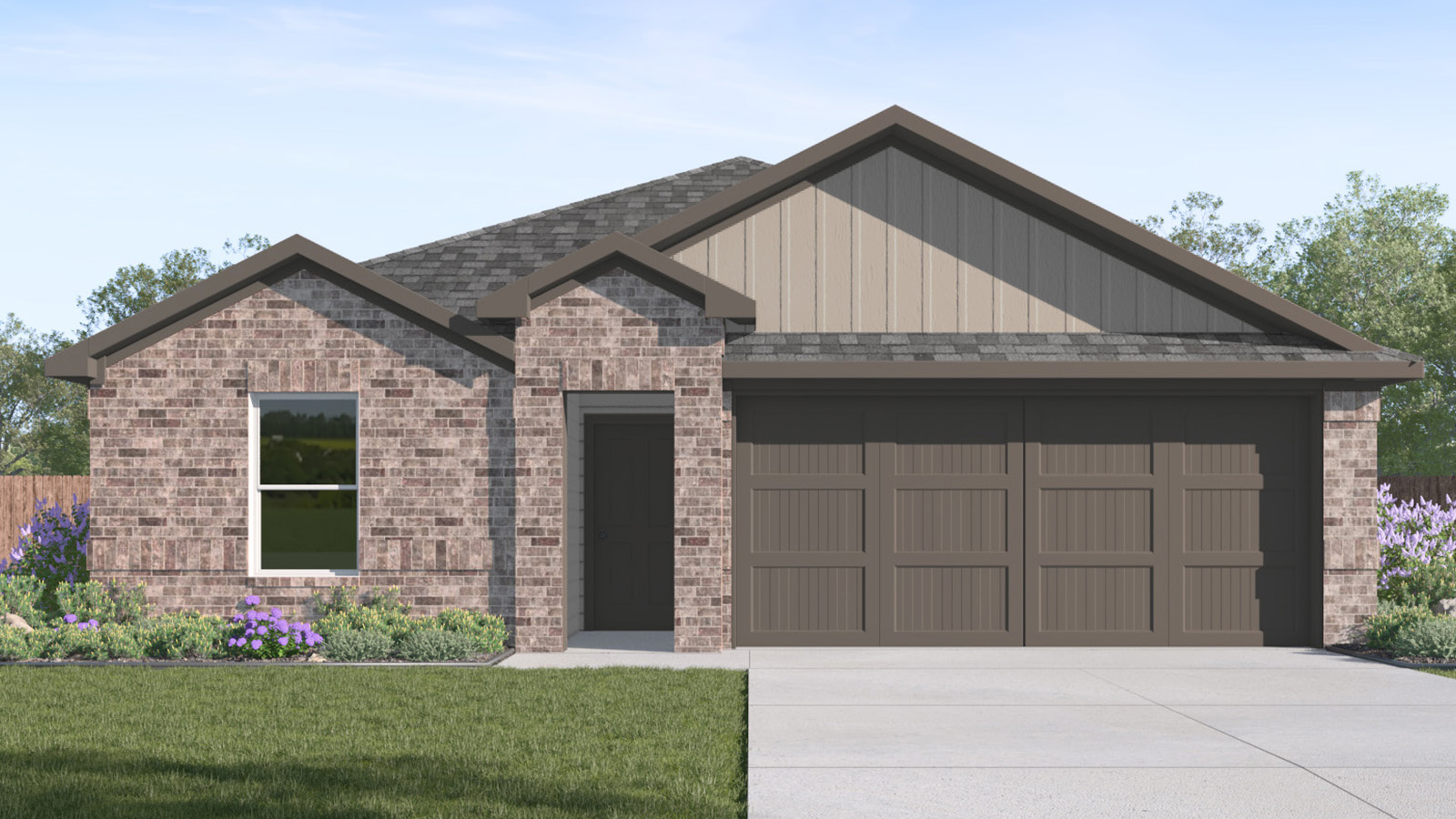 Bradley B Elevation with Brick.