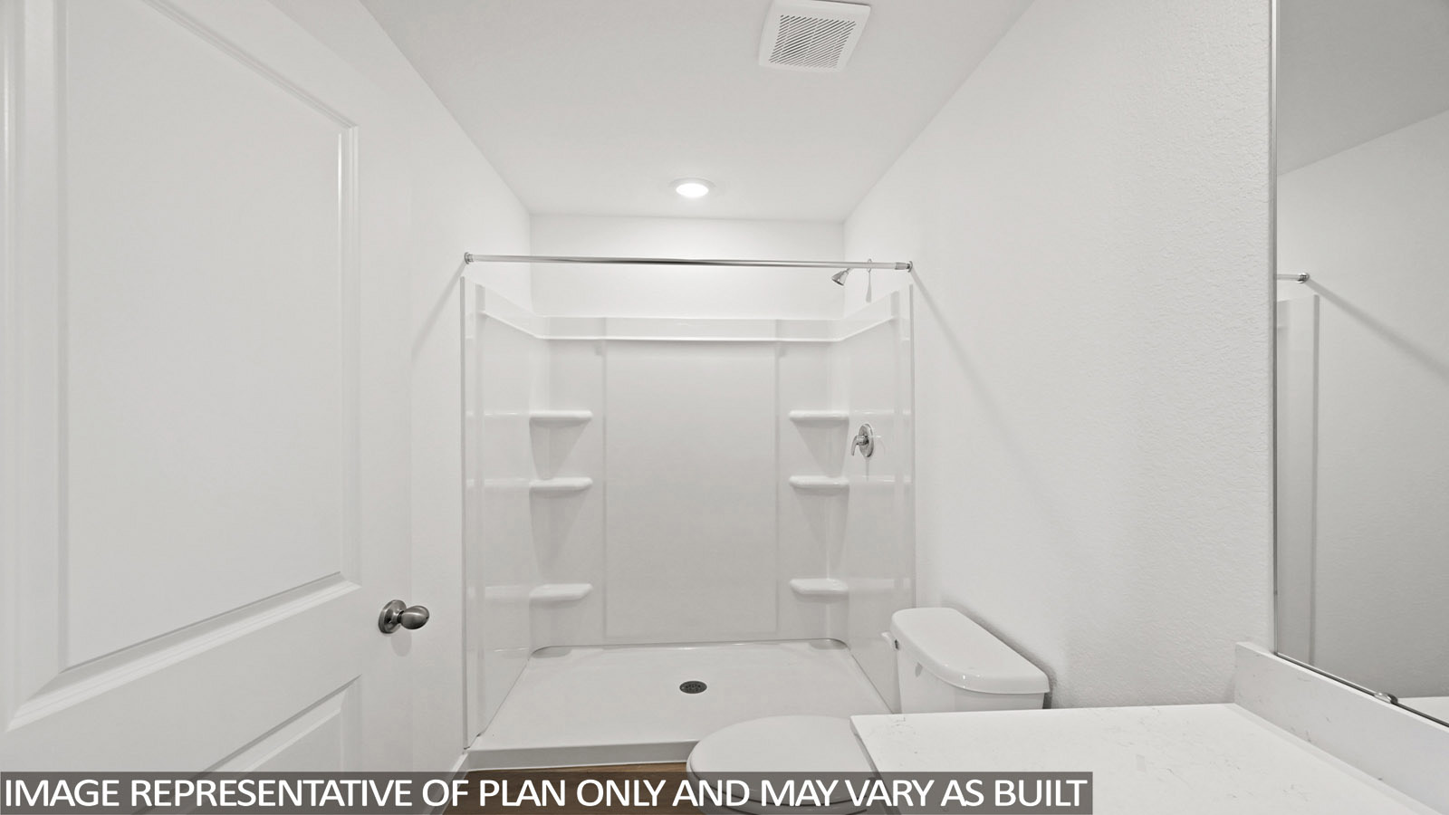 Callahan primary bathroom with vanity sink and walk-in shower.