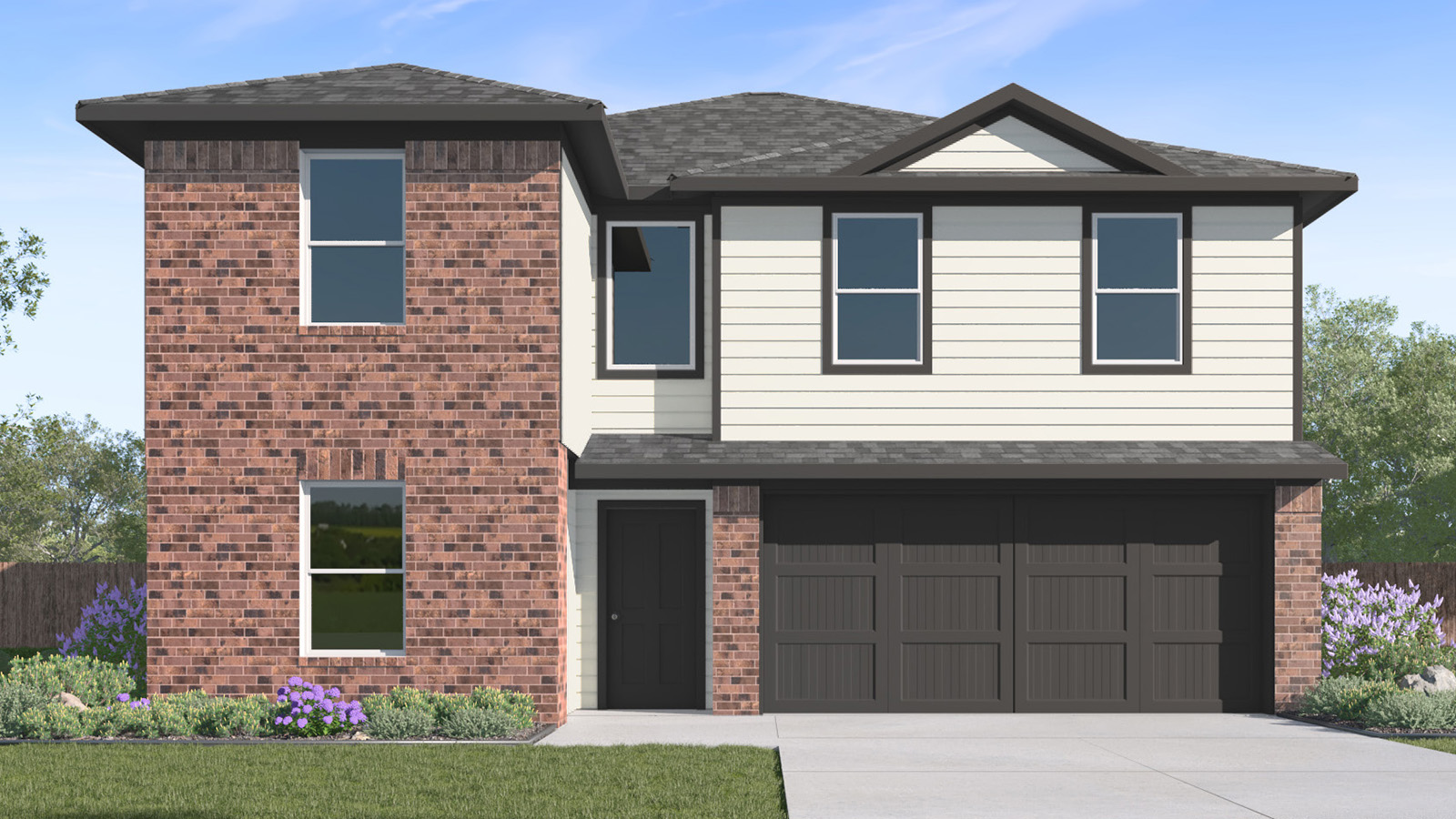 Dawson A Elevation with Brick.