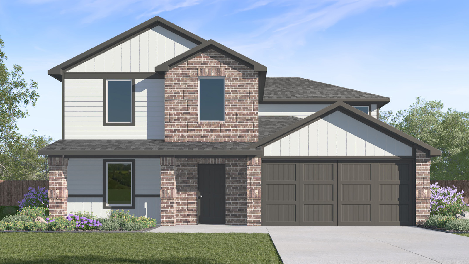 Cooper B Elevation with Brick.