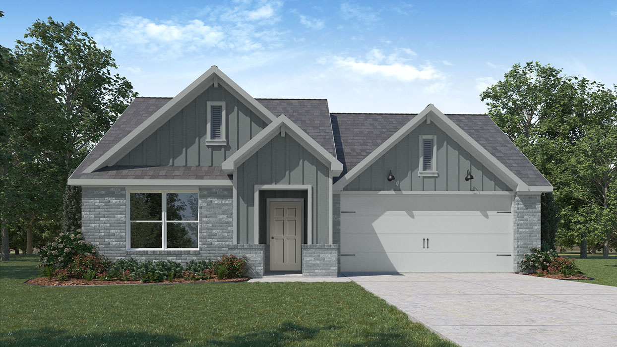 Seabrook F Elevation with Brick