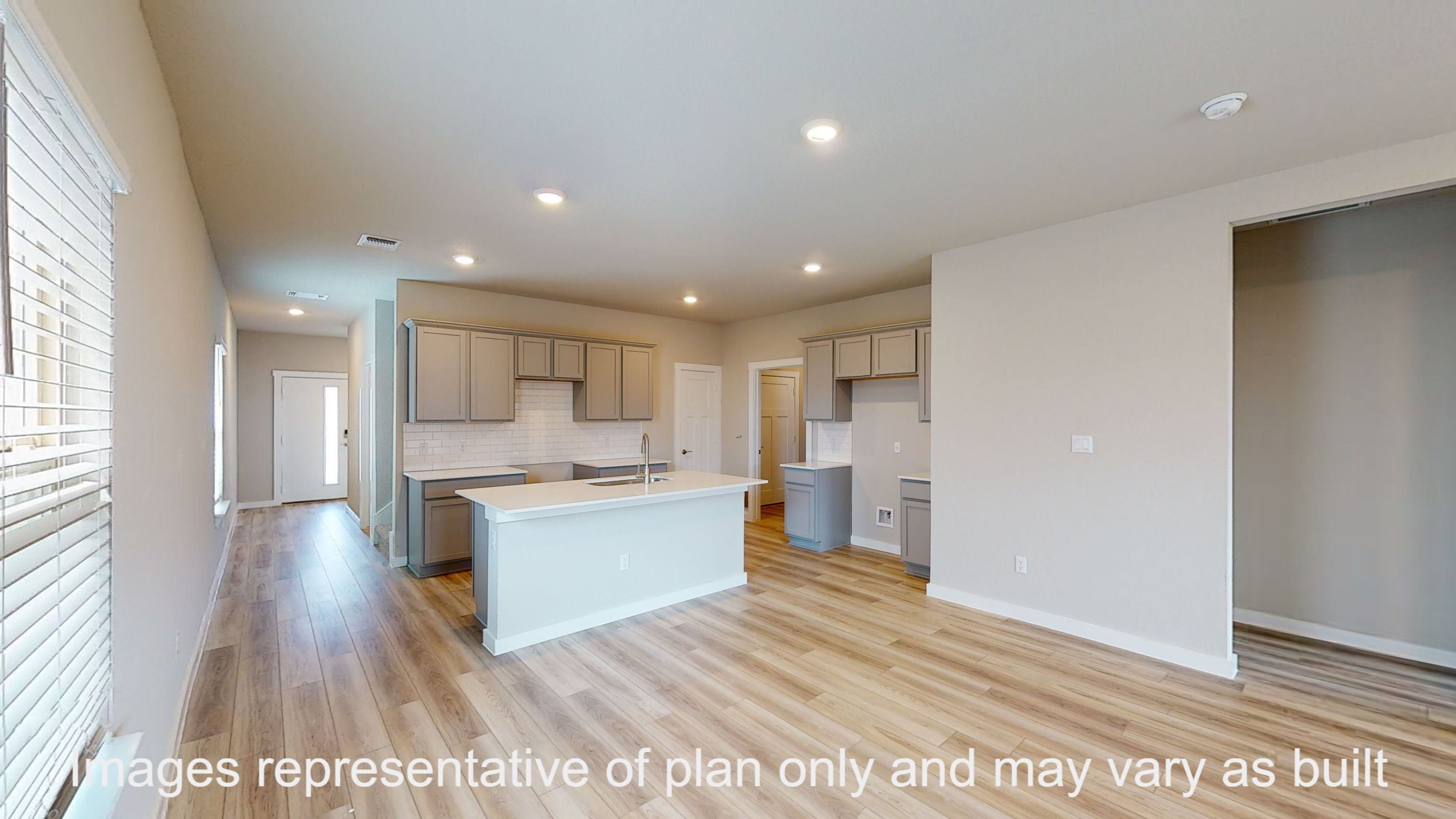 Florence kitchen open concept with Island and granite countertop.