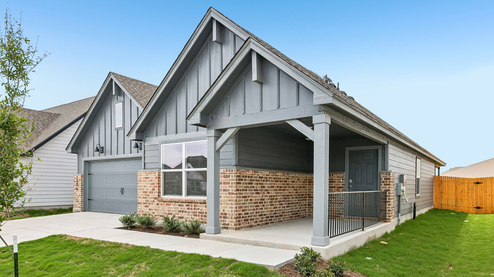Camden Front Exterior G Elevation with Brick.
