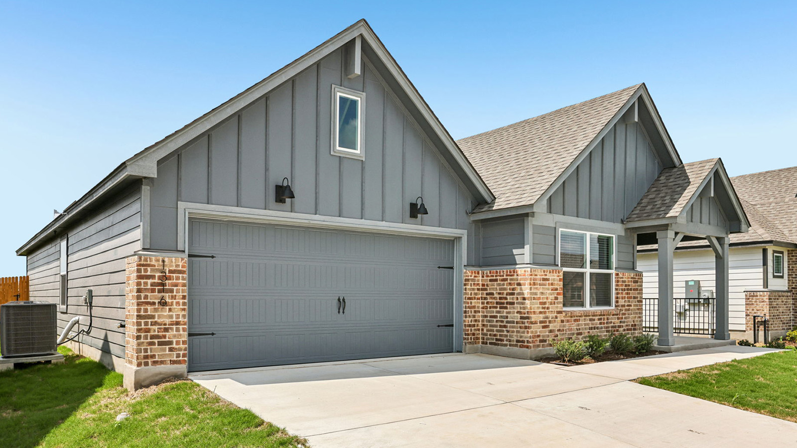 Camden Front Exterior G Elevation with Brick.