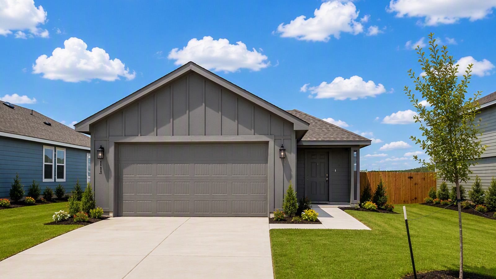 Barton Front Exterior with landscaping