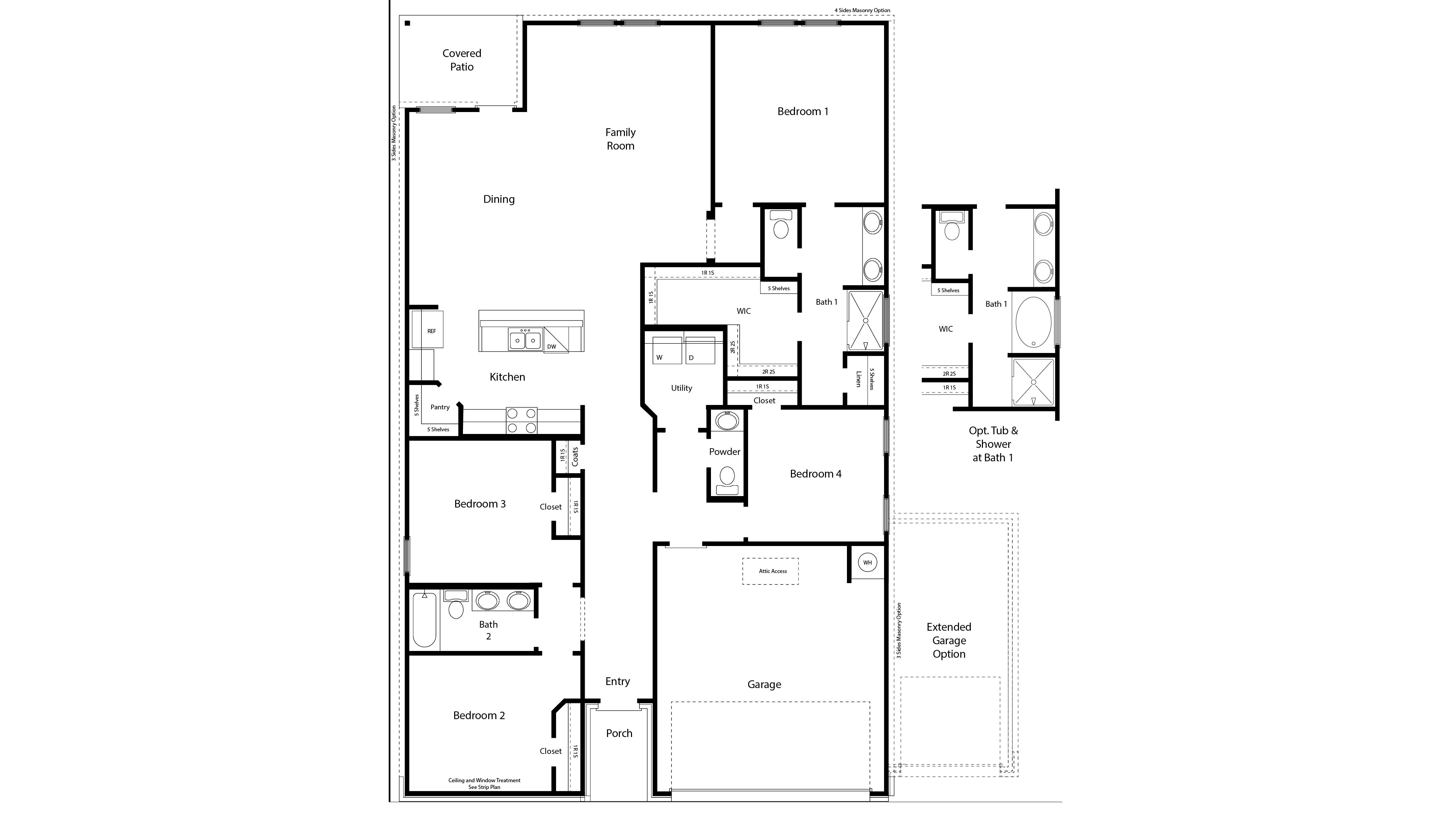 Monroe floorplan rendering