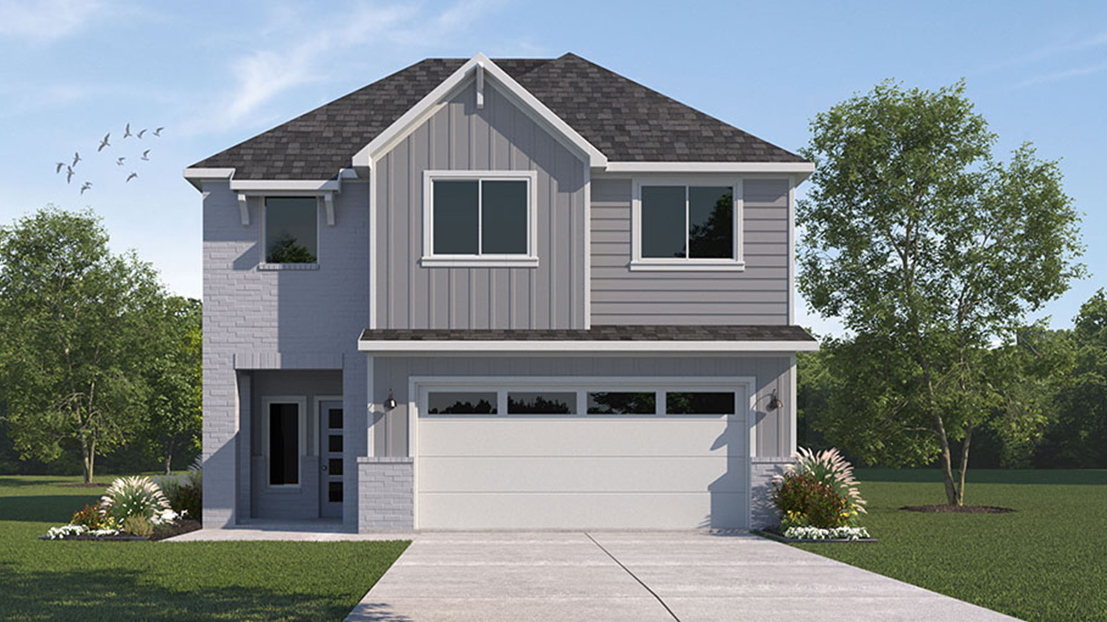 Emma G Elevation with Brick.