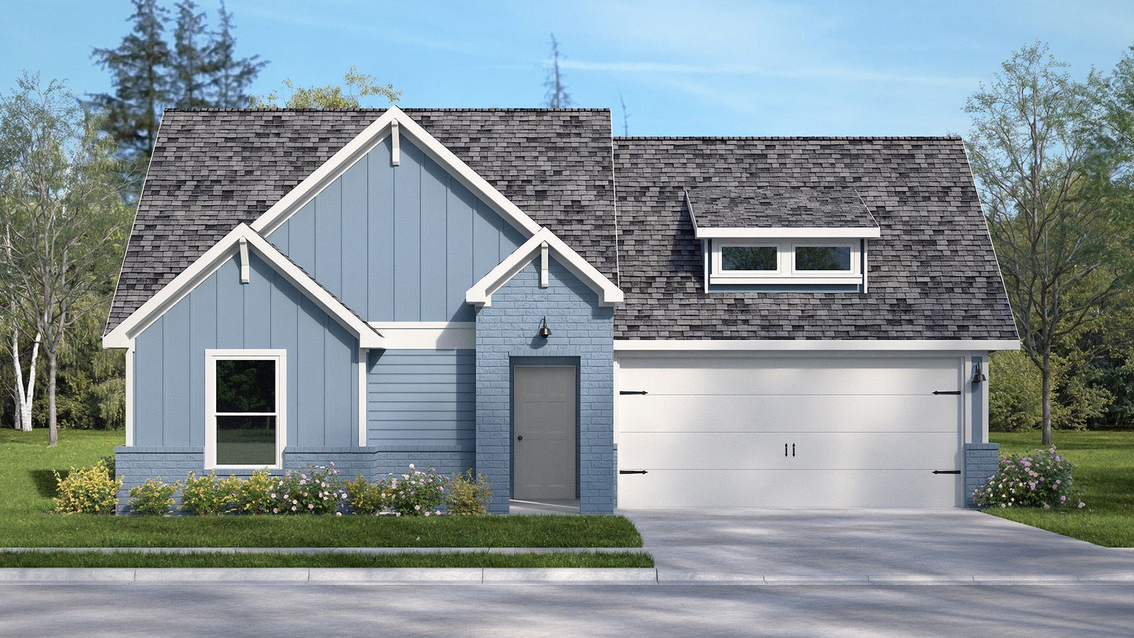 Ashburn F Elevation with Brick.