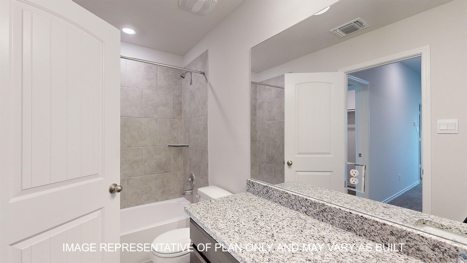 Sterling secondary bath with tun and shower combo.