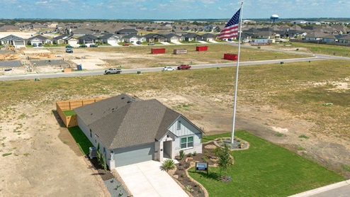 Mesa Ridge model home ariel exterior elevation.