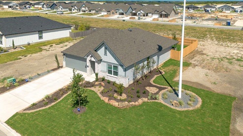 Mesa Ridge model home ariel exterior elevation.