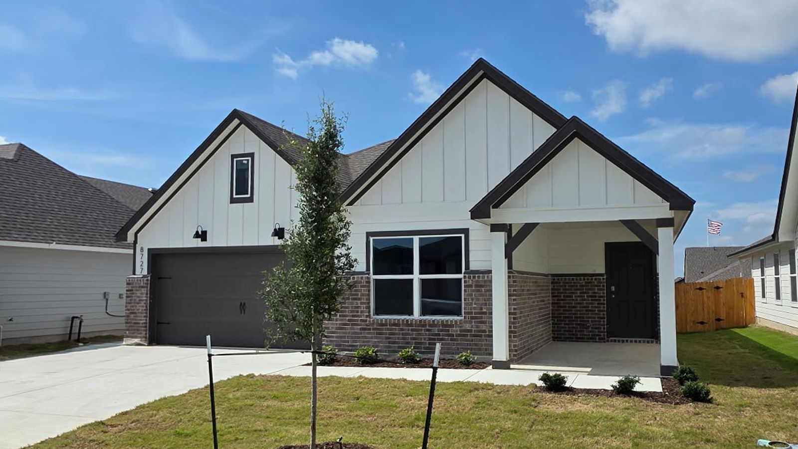 Camden Front Exterior G Elevation with Brick.