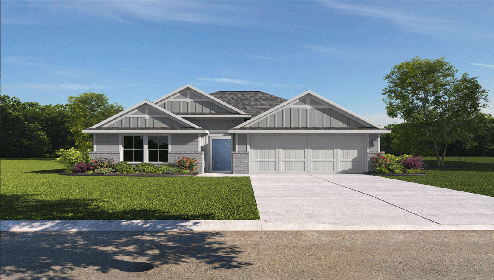 Texas Cali H elevation with Brick