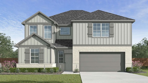 Prosper F Elevation with Brick.