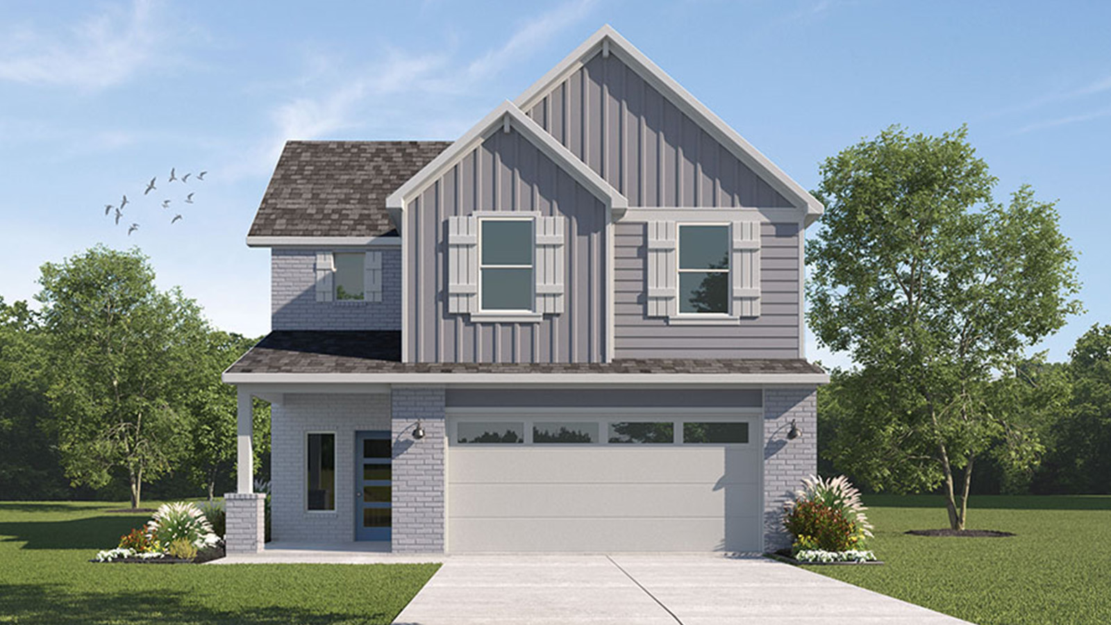 Emma F Elevation with Brick.