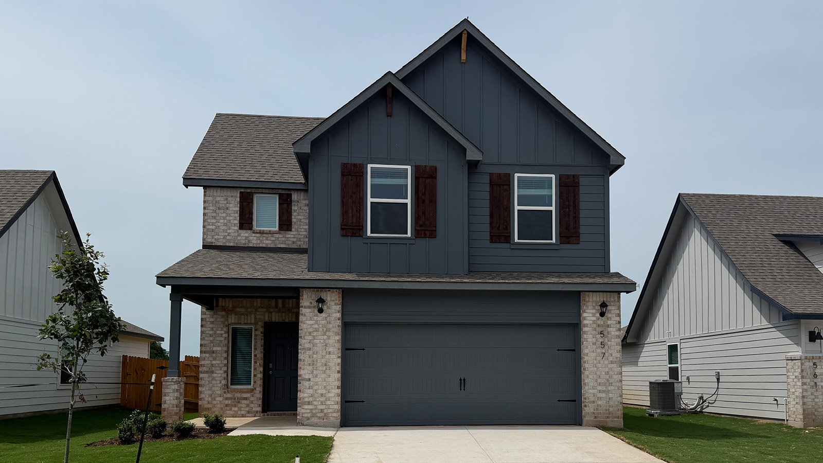 Emma Front Exterior F Elevation with Brick.