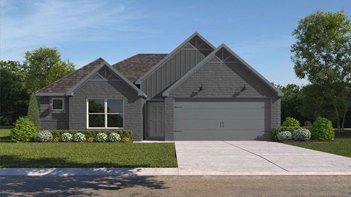Bellvue G Elevation with Brick.